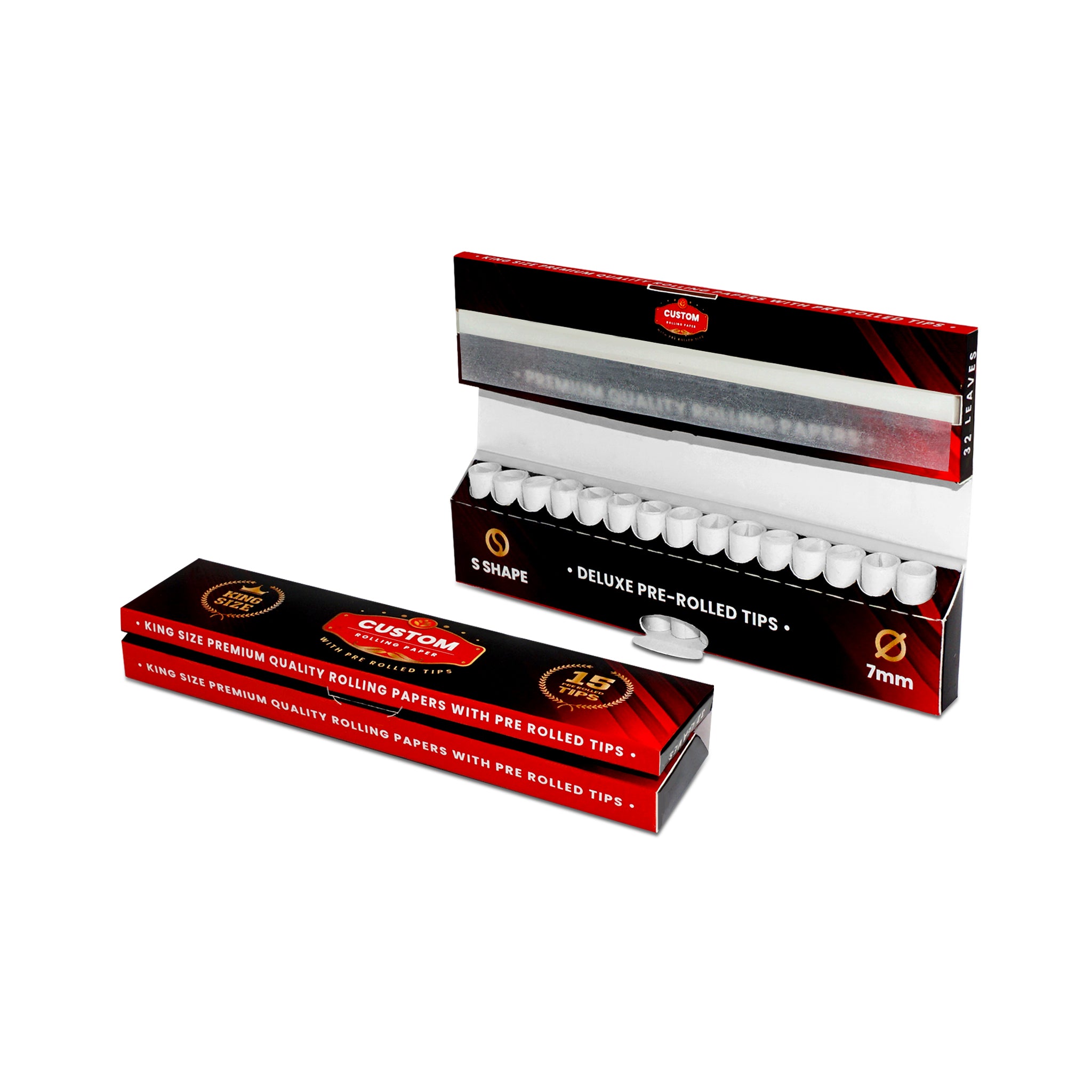 Custom Rolling Paper with Pre Rolled Tips in Shotgun Shell Holder