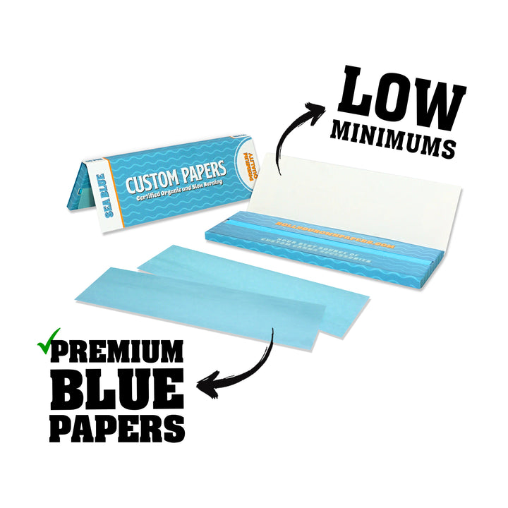 Custom Sea Blue Rolling Paper 💙