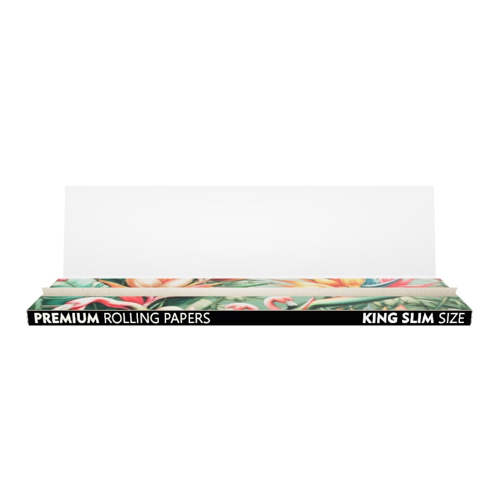 ROLLING PAPERS - FLAMINGO HELICONIA COOL BOOKLET DESIGN