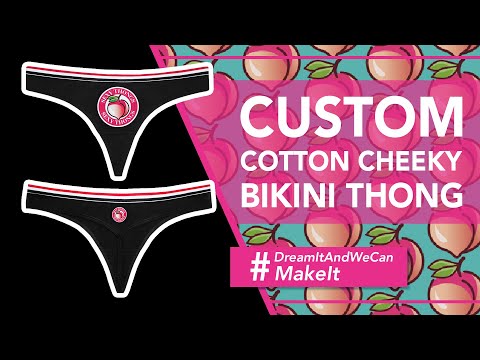 Custom Cotton Cheeky Bikini Thong 🍑