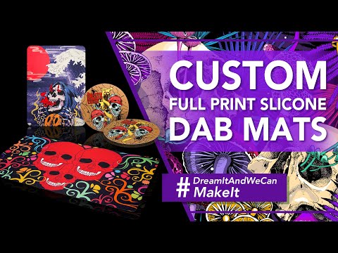 Custom Printed Silicone Dab Mats 16x 11