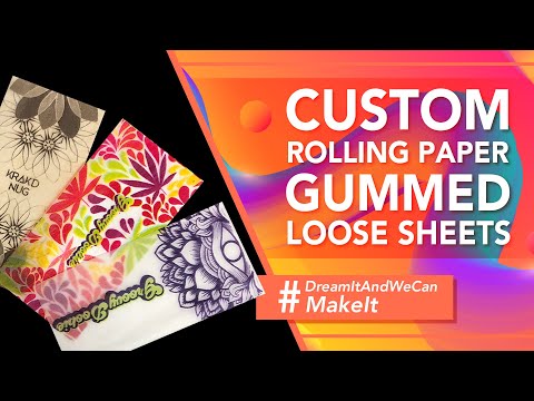 Printed Rolling Paper Gummed Loose Sheets