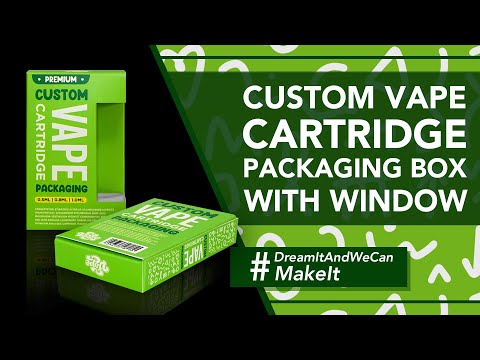 Custom Vape Cartridge Packaging Box With Window