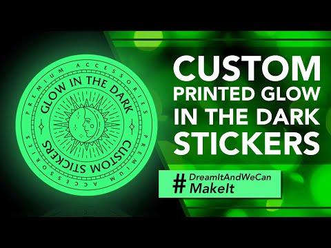 2.5" Custom Printed Glow in the Dark Stickers