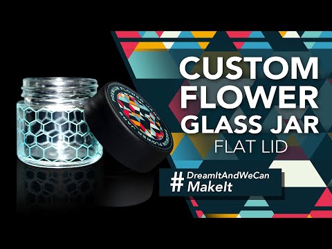 Custom Flower Glass Jars (Flat Lid)