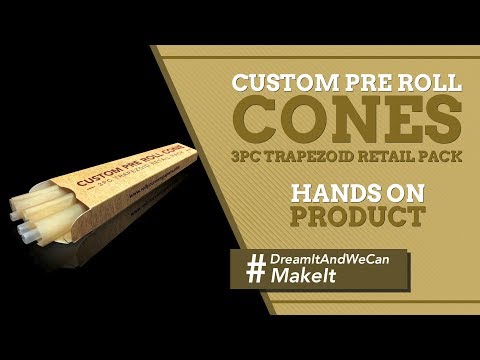 Custom Pre Rolled Cones Trapezoid Retail Format Packaging (3CT)